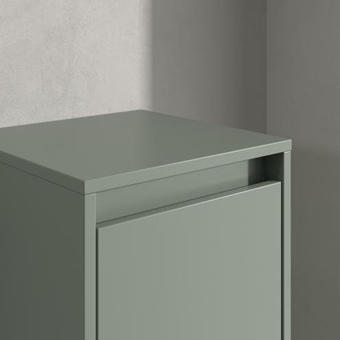 VILLEROY & BOCH SKYLA nízká skříňka 35x34,9x100 cm, 1 dvířka, panty vpravo, Soft Green C80201AF Obrázek - fotka