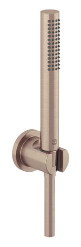 KLUDI NOVA FONTE PURISTIC 1S sprchová souprava 3-dílná, ruční sprcha 205 mm, hadice, držák, kartáčovaný bronz 20850N1-15 Obrázek - Hlavní obrázek