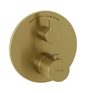 KLUDI NOVA FONTE podomítková termostatická baterie, pro 2 spotřebiče, kartáčované zlato