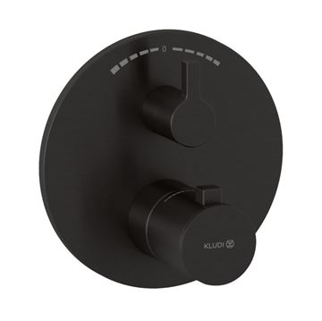 KLUDI NOVA FONTE podomítková termostatická baterie, pro 2 spotřebiče, kartáčovaný gun metal