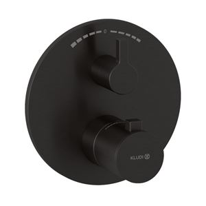 KLUDI NOVA FONTE podomítková termostatická baterie, pro 2 spotřebiče, kartáčovaný gun metal