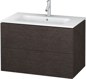 DURAVIT L-CUBE skříňka pod umyvadlo 82x48,1x55 cm, 2 zásuvky, Push-open, Dark Brushed Oak
