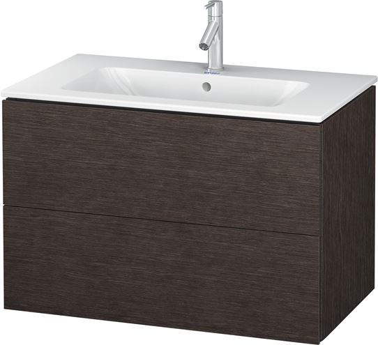 DURAVIT L-CUBE skříňka pod umyvadlo 82x48,1x55 cm, 2 zásuvky, Push-open, Dark Brushed Oak LC624107272 Obrázek - Hlavní obrázek
