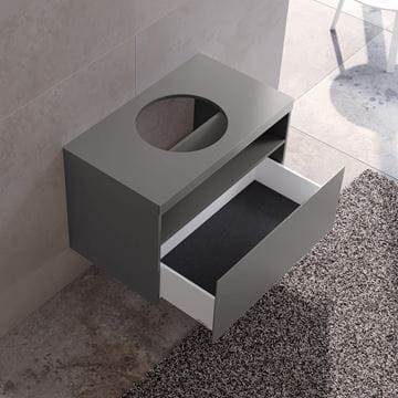 KEUCO STAGELINE skříňka pod umyvadlo 80x49x55 cm, 1 zásuvka, 1 police, matný inox 32863290000 Obrázek - fotka