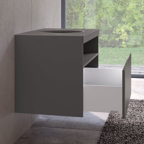 KEUCO STAGELINE skříňka pod umyvadlo 80x49x55 cm, 1 zásuvka, 1 police, matný inox 32863290000 Obrázek - fotka