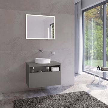 KEUCO STAGELINE skříňka pod umyvadlo 80x49x55 cm, 1 zásuvka, 1 police, matný inox 32863290000 Obrázek - fotka