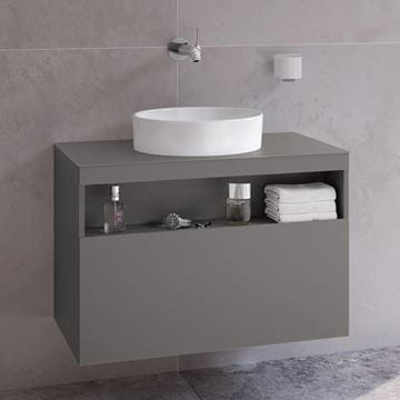 KEUCO STAGELINE skříňka pod umyvadlo 80x49x55 cm, 1 zásuvka, 1 police, matný inox 32863290000 Obrázek - fotka