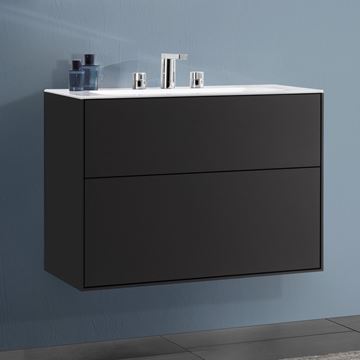 VILLEROY & BOCH FINION skříňka pod umyvadlo 79,6x49,8x59,1 cm, 2 zásuvky, Push-open, Black Matt Lasquer F01000PD Obrázek - fotka