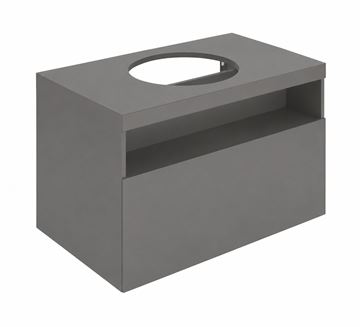 KEUCO STAGELINE skříňka pod umyvadlo 80x49x55 cm, 1 zásuvka, 1 police, matný inox