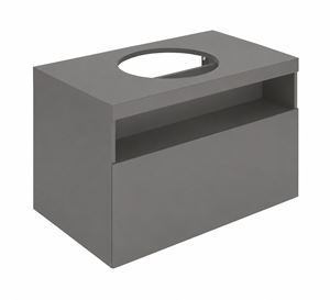 KEUCO STAGELINE skříňka pod umyvadlo 80x49x55 cm, 1 zásuvka, 1 police, matný inox