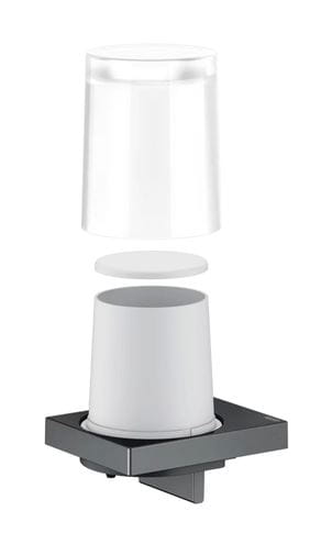 KEUCO EDITION 11 PLANNING dávkovač tekutého mýdla 180 ml, nástěnný, sklo, broušený černý chrom 11152139000 Obrázek - fotka