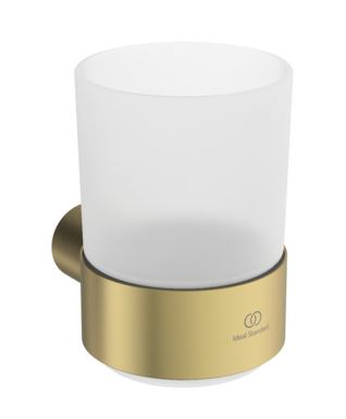 IDEAL STANDARD CONCA nástěnný pohárek, sklo, kartáčované zlato T4505A2 Obrázek - Hlavní obrázek