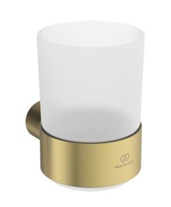 IDEAL STANDARD CONCA nástěnný pohárek, sklo, kartáčované zlato