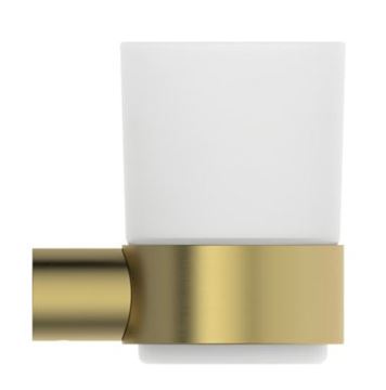 IDEAL STANDARD CONCA nástěnný pohárek, sklo, kartáčované zlato T4505A2 Obrázek - fotka