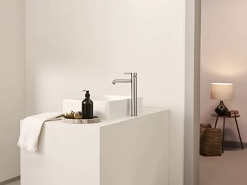 HANSA VANTIS STYLE umyvadlová stojánková baterie, broušená ocel 5447220780 Obrázek - fotka