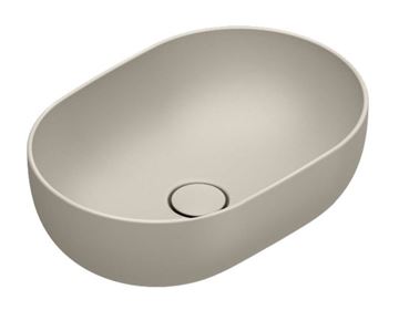 CATALANO SFERA umyvadlová mísa 50 cm, bez přepadu, Cataglaze+Silver Titanium, sabbia matt