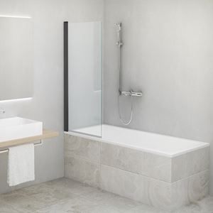 ROTH CI BAE vanová zástěna 75x150 cm, lítací, černá/sklo transparent