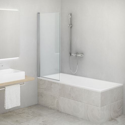 ROTH CI BAE vanová zástěna 75x150 cm, lítací, černá/sklo transparent CI BAE 075150 NPE Obrázek - fotka