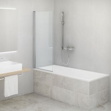 ROTH CI BAE vanová zástěna 75x150 cm, lítací, černá/sklo transparent CI BAE 075150 NPE Obrázek - fotka