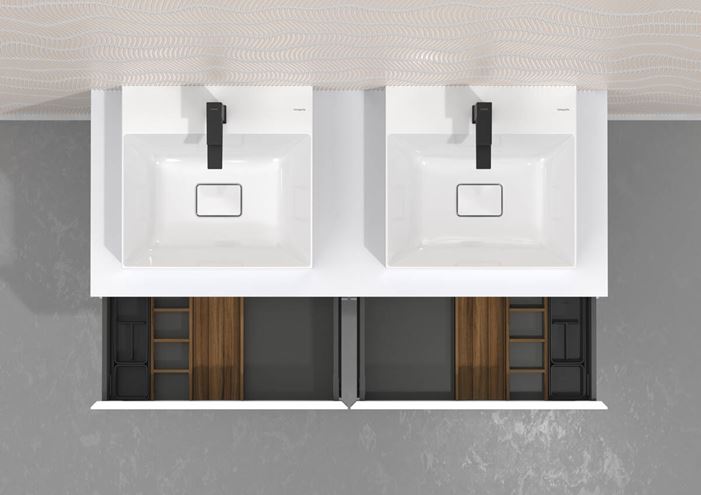 HANSGROHE INTRASTORIES přihrádky do zásuvky, matná černá, sada 54224670 Obrázek - fotka