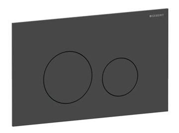 GEBERIT SIGMA 40 ovládací tlačítko pro dvě splachování, easy-to-clean, ocel, matná černá
