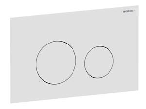 GEBERIT SIGMA 40 ovládací tlačítko pro dvě splachování, easy-to-clean, ocel, matná bílá
