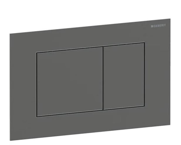 GEBERIT SIGMA 40 ovládací tlačítko pro dvě splachování, easy-to-clean, ocel, kartáčovaný černý chrom  115.629.QD.1 Obrázek - Hlavní obrázek