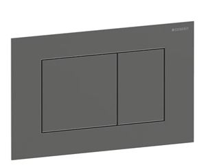 GEBERIT SIGMA 40 ovládací tlačítko pro dvě splachování, easy-to-clean, ocel, kartáčovaný černý chrom 
