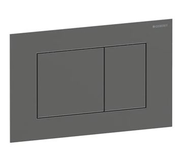 GEBERIT SIGMA 40 ovládací tlačítko pro dvě splachování, easy-to-clean, ocel, kartáčovaný černý chrom 