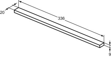 IDEAL STANDARD I.LIFE úchytka pro nábytek, matná černá T5742XG Technický nákres