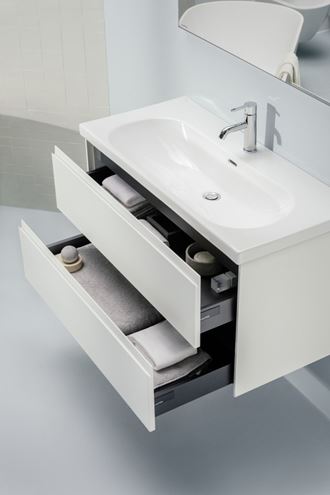 LAUFEN LUA umyvadlo 100 cm, s otvorem pro baterii a přepadem H8100890001041 Obrázek - fotka