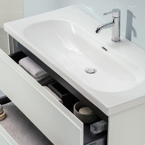LAUFEN LUA umyvadlo 100 cm, s otvorem pro baterii a přepadem H8100890001041 Obrázek - fotka