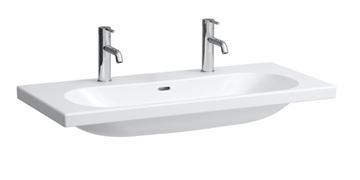 LAUFEN LUA umyvadlo 100 cm, se 2 otvory pro baterie a přepadem