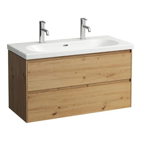 LAUFEN LUA umyvadlo 100 cm, se 2 otvory pro baterie a přepadem H8100890001071 Obrázek - fotka