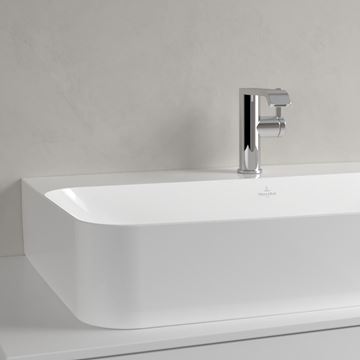 VILLEROY & BOCH FINION umyvadlo na desku 80 cm, s otvorem pro baterii a přepadem, CeramicPlus, alpská bílá 41688CR1 Obrázek - fotka