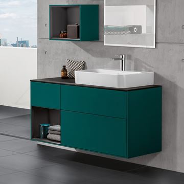 VILLEROY & BOCH FINION umyvadlo na desku 80 cm, s otvorem pro baterii a přepadem, CeramicPlus, alpská bílá 41688CR1 Obrázek - fotka