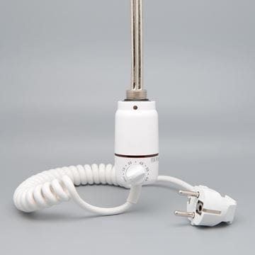 P.M.H. ET2 topná tyč 300W, elektrická, kroucený kabel, s termostatem, bílá lesk PMH-ET2-W-300W Obrázek - fotka