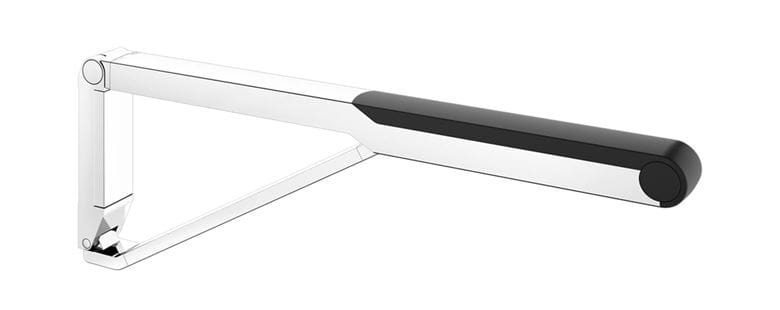 KEUCO AXESS sklopné madlo 650 mm, chrom/černá 35003010737 Obrázek - fotka