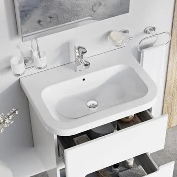 RAVAK CHROME umyvadlo 55 cm, s otvorem pro baterii a přepadem XJG01155000 Obrázek - fotka