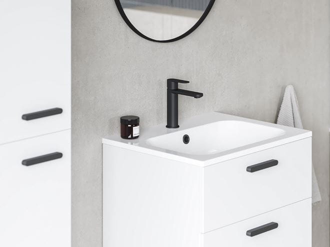 RAVAK CHROME SLIM umyvadlo 60 cm, s otvorem pro baterii a přepadem, litý mramor XJG01160001 Obrázek - fotka