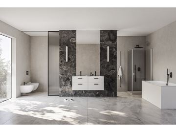 RAVAK CHROME SLIM umyvadlo 60 cm, s otvorem pro baterii a přepadem, litý mramor XJG01160001 Obrázek - fotka