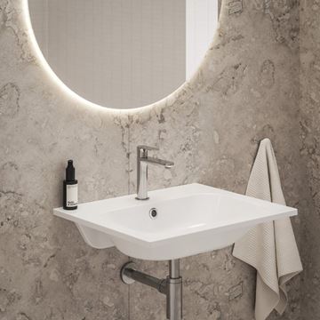 RAVAK CHROME SLIM umyvadlo 60 cm, s otvorem pro baterii a přepadem, litý mramor XJG01160001 Obrázek - fotka