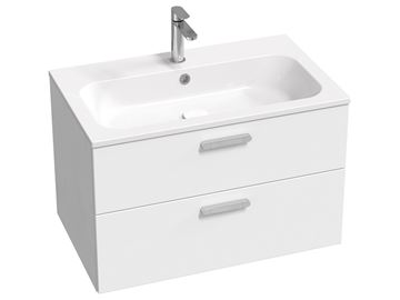 RAVAK CHROME SLIM umyvadlo 80 cm, s otvorem pro baterii a přepadem, litý mramor XJG01180001 Obrázek - fotka