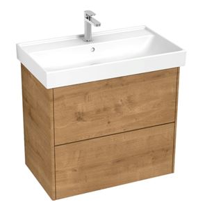 LAUFEN FIORA skříňka pod umyvadlo 75,9x45,3x67,4 cm, 2 zásuvky, Push-open, dub