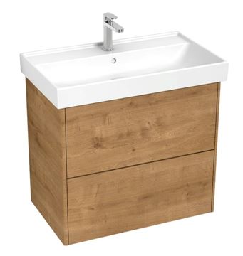 LAUFEN FIORA skříňka pod umyvadlo 75,9x45,3x67,4 cm, 2 zásuvky, Push-open, dub
