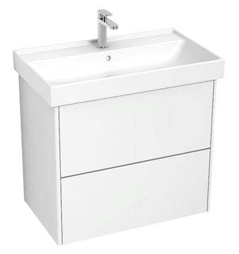 LAUFEN FIORA skříňka pod umyvadlo 75,9x45,3x67,4 cm, 2 zásuvky, Push-open, lesklá bílá