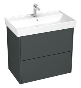 LAUFEN FIORA skříňka pod umyvadlo 75,9x45,3x67,4 cm, 2 zásuvky, Push-open, lesklá šedá
