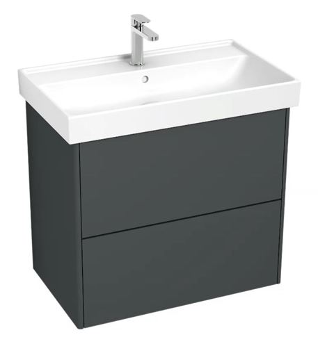LAUFEN FIORA skříňka pod umyvadlo 75,9x45,3x67,4 cm, 2 zásuvky, Push-open, lesklá šedá H40F9934013011 Obrázek - Hlavní obrázek