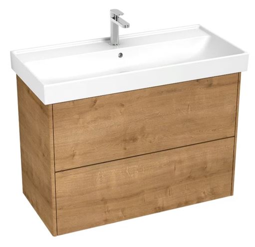 LAUFEN FIORA skříňka pod umyvadlo 95,7x45,3x67,4 cm, 2 zásuvky, Push-open, dub H40F9944015351 Obrázek - Hlavní obrázek