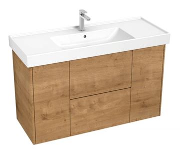 LAUFEN FIORA skříňka pod umyvadlo 115,5x45,3x67,4 cm, 2 zásuvky, 2 dveře, Push-open, dub